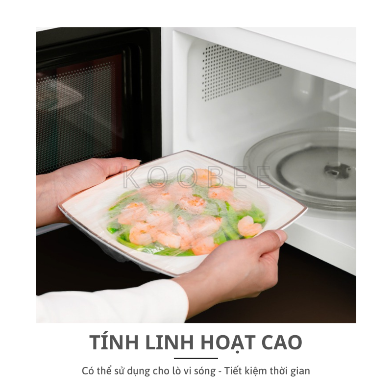 Màng bọc thực phẩm thức ăn co dãn KooBee - Túi bọc thực phẩm đồ ăn có chun bảo quản thực phẩm cực tốt