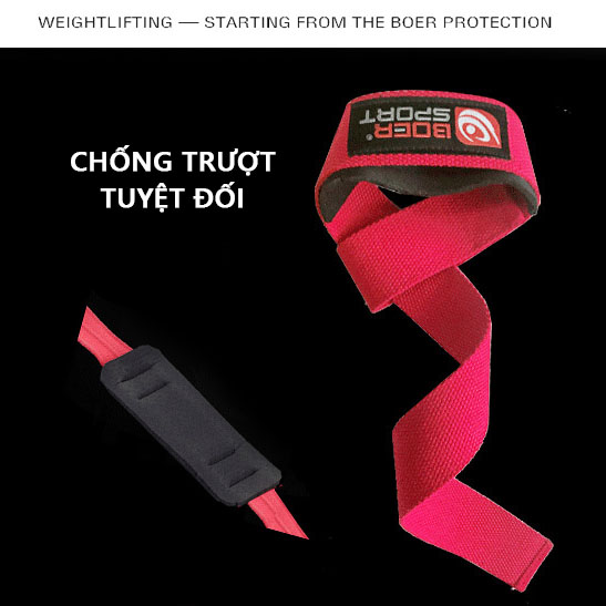 Cuốn cổ tay nâng tạ chống trượt Boer 7632