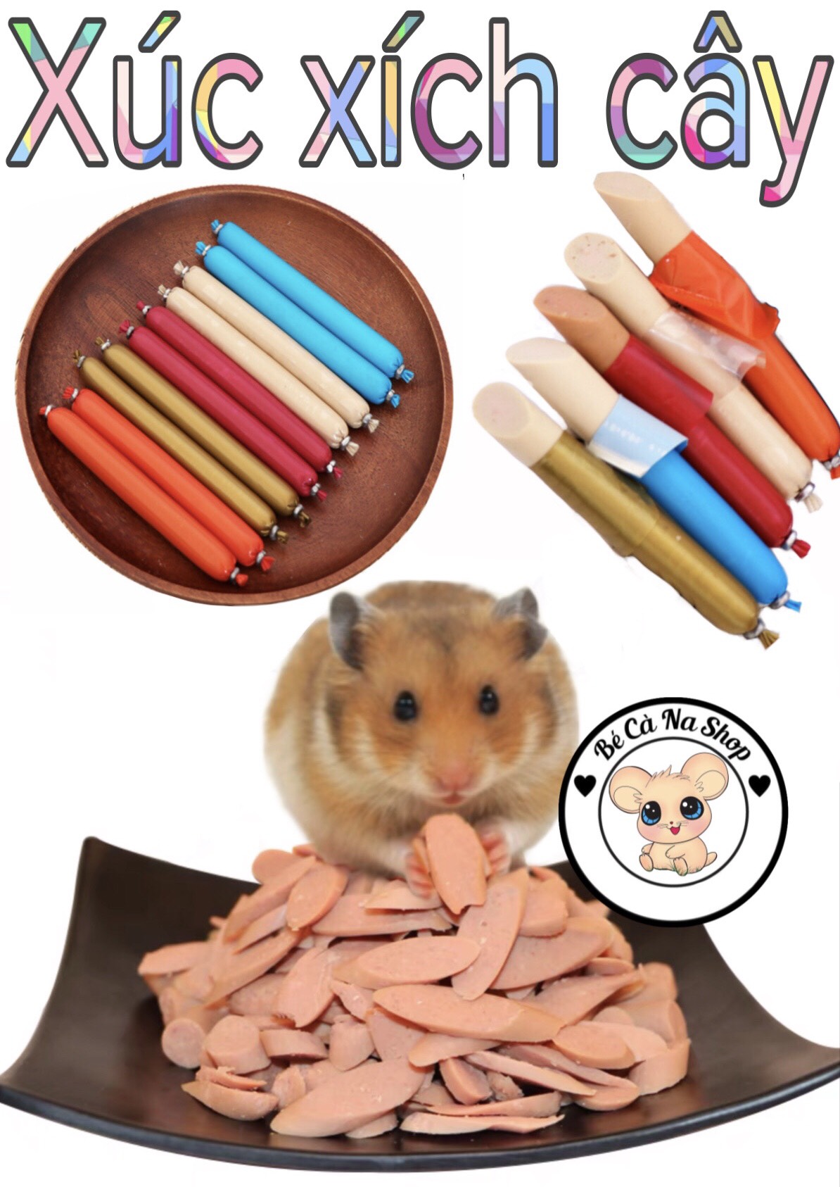 Combo 5 cây xúc xích cao cấp cho hamster thỏ bọ sóc chinchilla