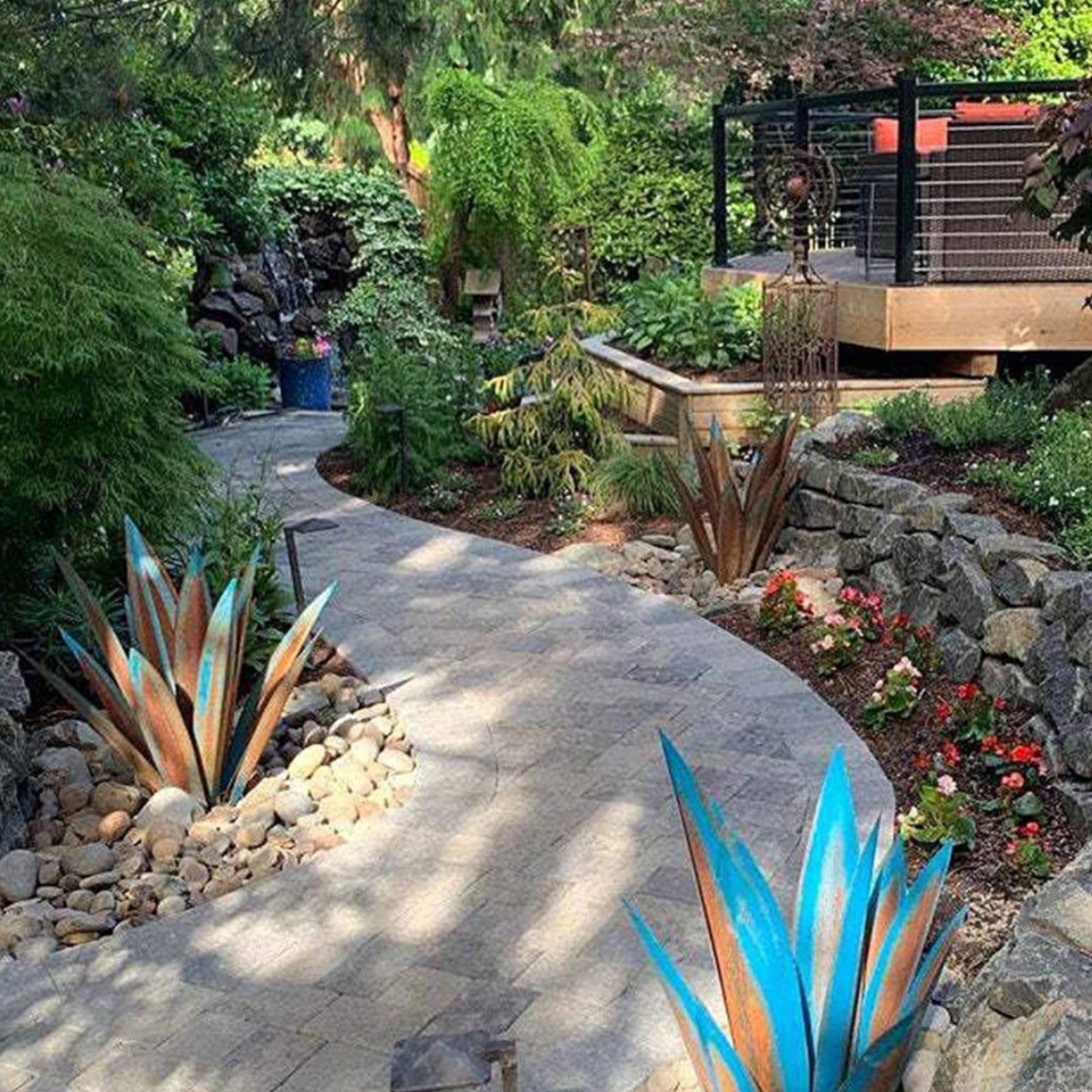 Bộ Trang Trí Cây Thùa Tự Làm 9 Lá Kim Loại Diy