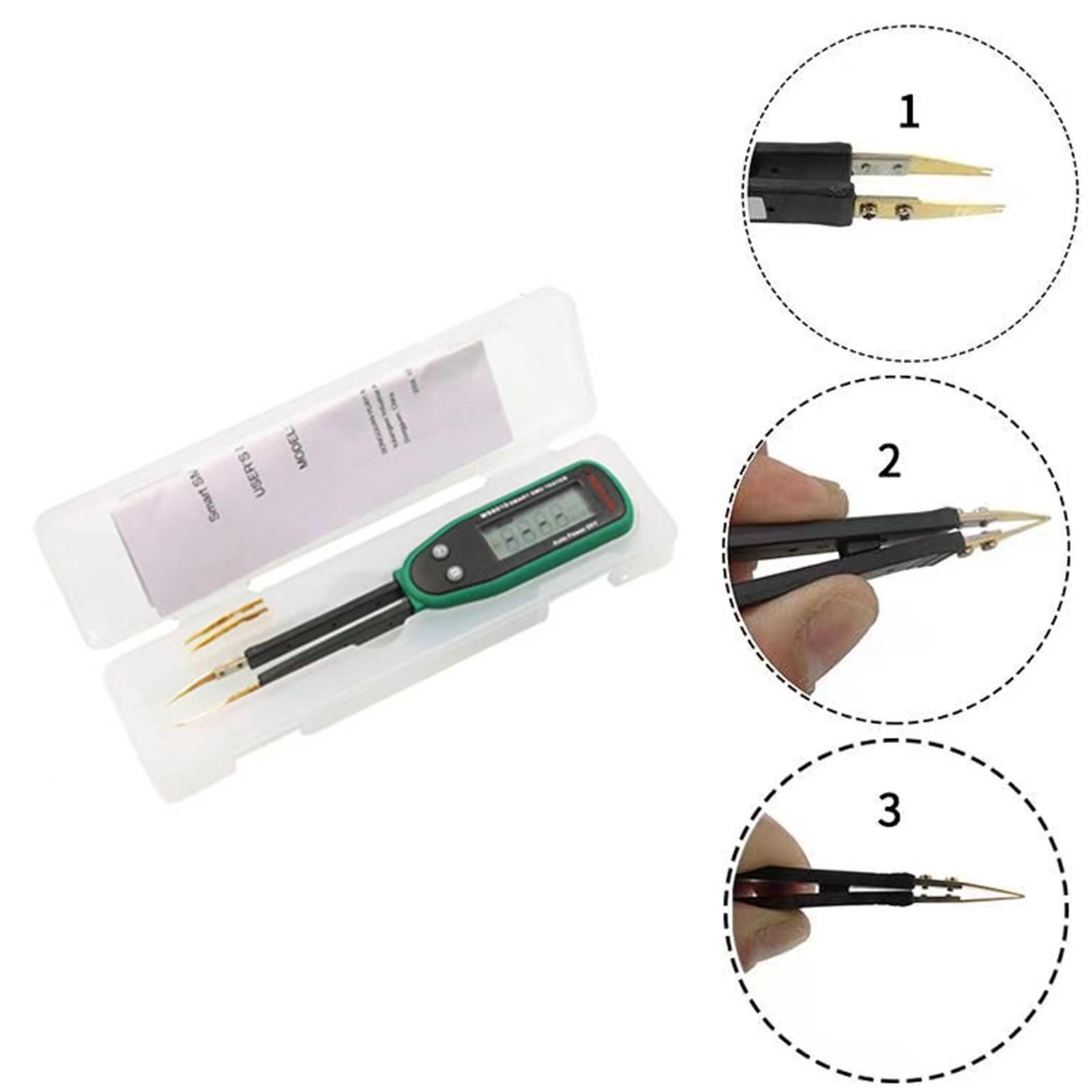Smart SMD Tester Resistor Tester Tweezer Multimeter Test Electrical Electronic Component Analyzer Testing Clips Tweezers Test Clip