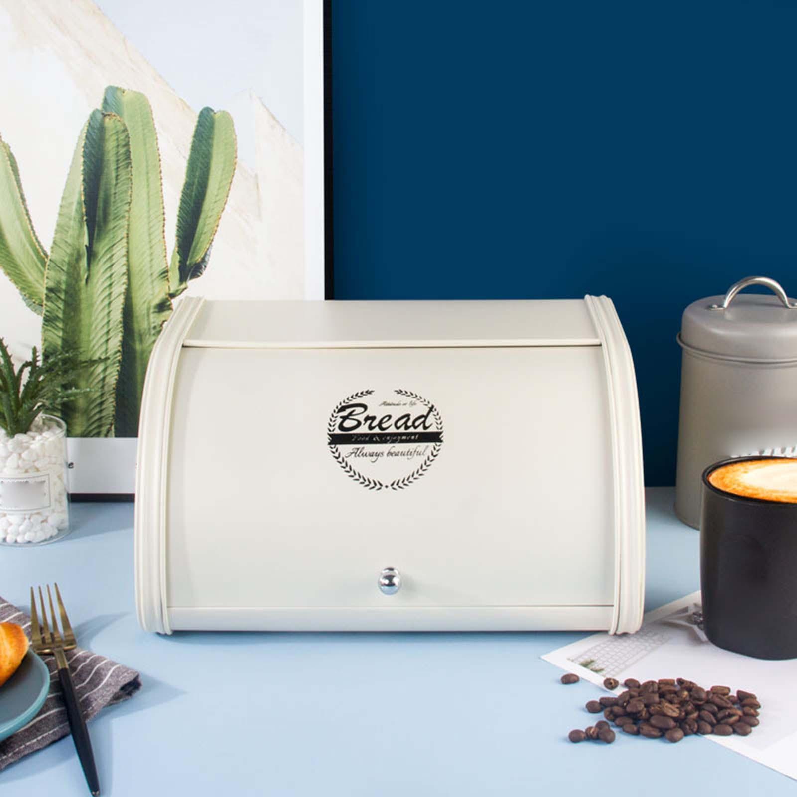 Multi Purpose Storage Container Metal Bread Box Bin for Kitchen Baked Goods Home