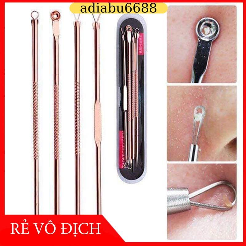 Bộ dụng cụ nặn mụn 4 món 8 đầu siêu cute