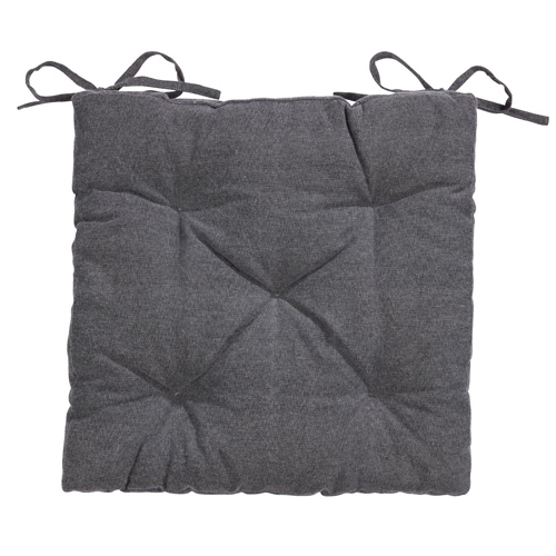 Đệm ngồi | JYSK Hvitlyng | cotton/polyester | xám | R40xD40xC4cm