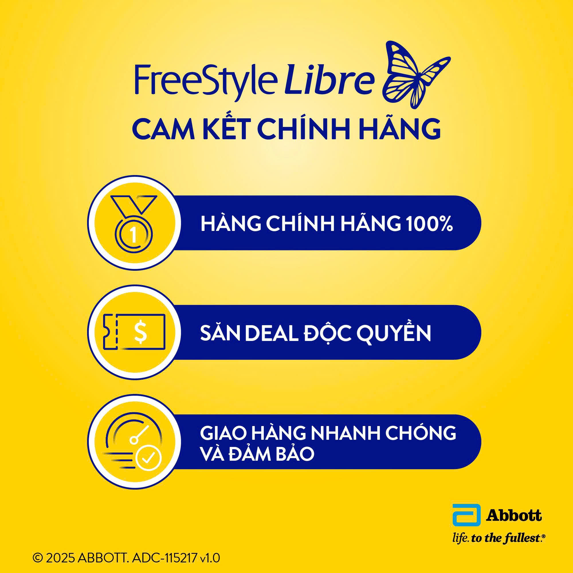 Combo 5 cảm biến FreeStyle Libre (LƯU Ý: Sản phẩm phải được sử dụng cùng với đầu đọc cầm tay FreeStyle Libre)