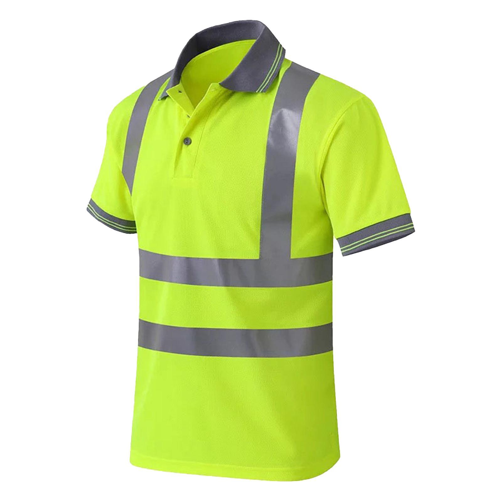Safety Workwear, Safety T Shirt, Quick Drying Breathable Reflective Work Shirts, Reflective T Shirt, for Warehouse Construction Workwear Men