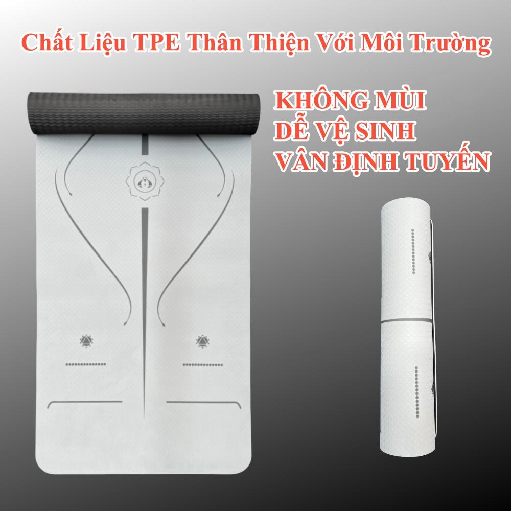 Thảm tập yoga, thảm tập gym 6mm,8mm,10mm,15mm Eco Friendly chống trượt TPE định tuyến 2 lớp T2L