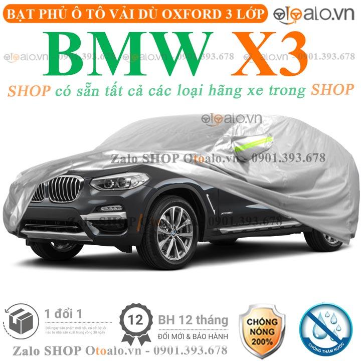 Bạt che phủ xe ô tô BMW X3 3 lớp cao cấp