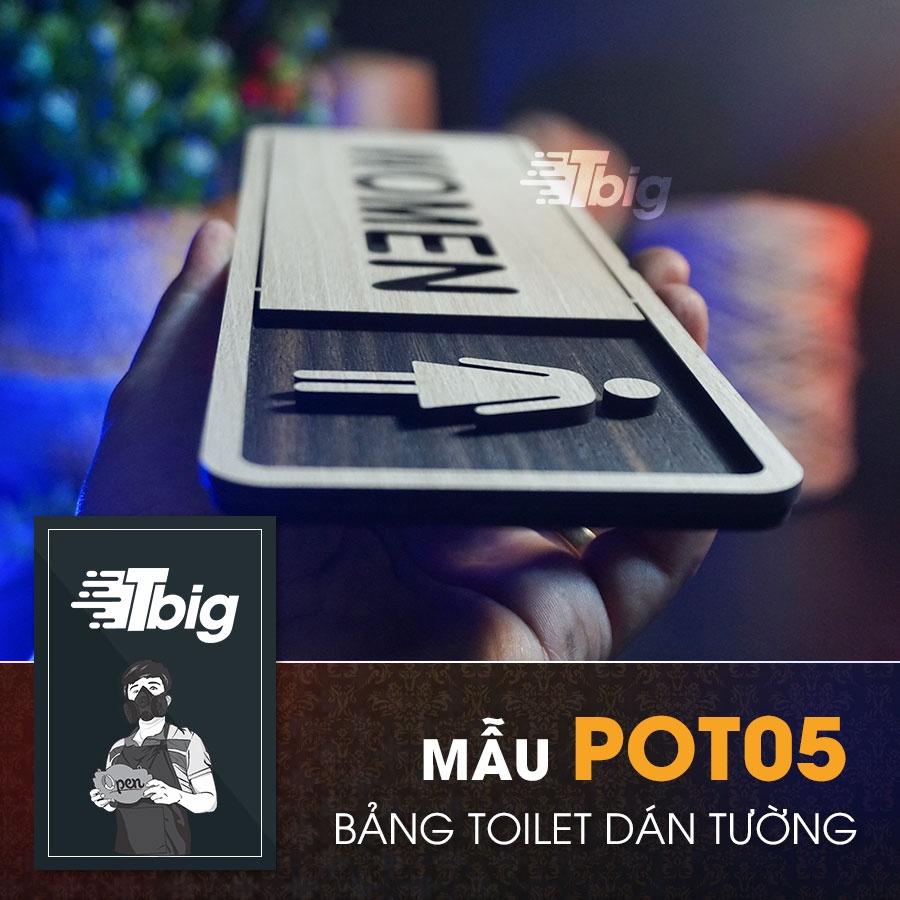 Bảng gỗ toilet dán tường sang trọng mẫu decor độc đáo mới lạ