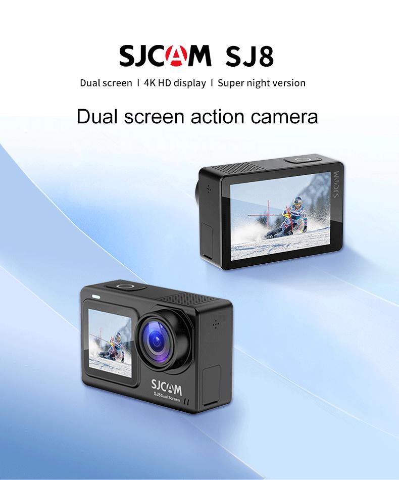SJCAM SJ8 Touch Camera màn hình kép 4K/30fps H.265 12MP 2.4G WiFi 30m Case WaterProof Case Action Sport DV Máy quay phim