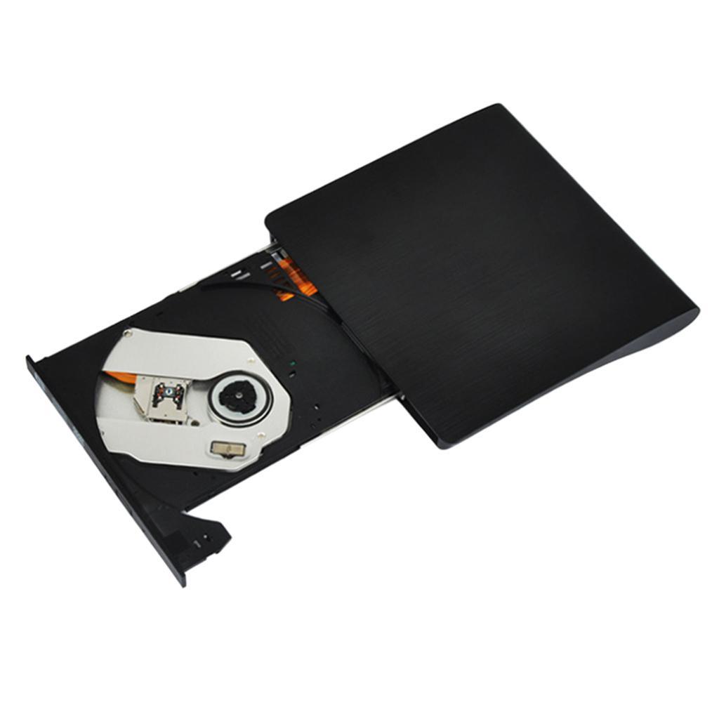 Slim USB3.0 External Mobile DVD CD ROM Drive Reader Player Black