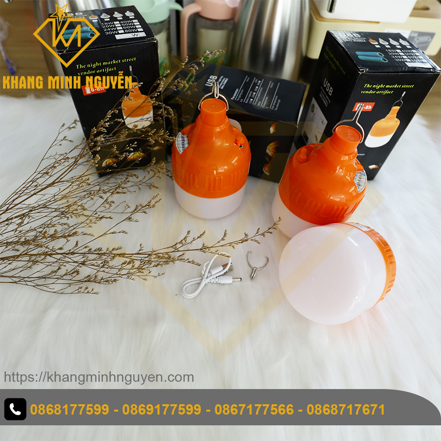 Đèn bóng led sạc tích điện 100W