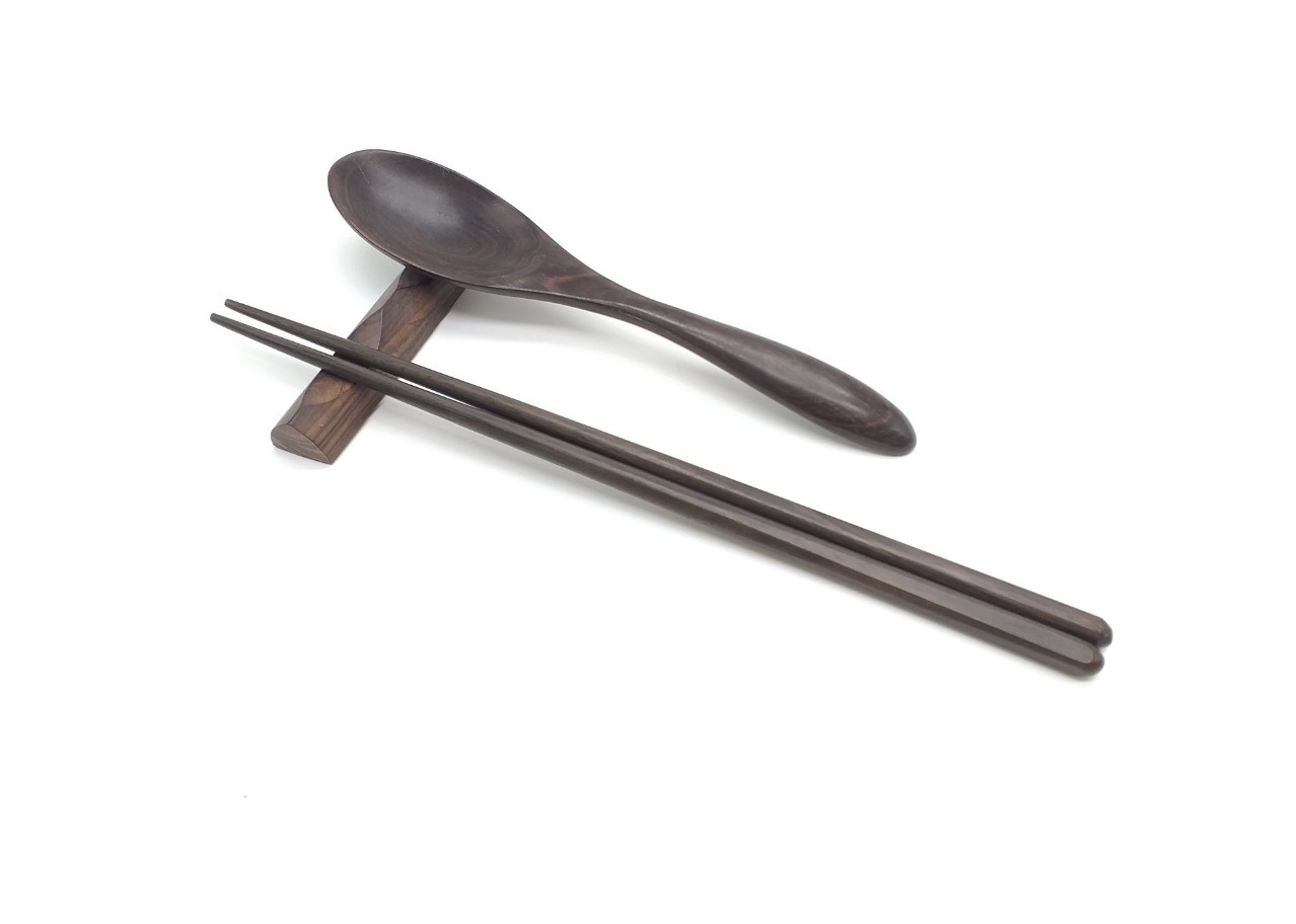 Đũa gỗ Mun vuông tròn 23cm - Bộ 5 đôi