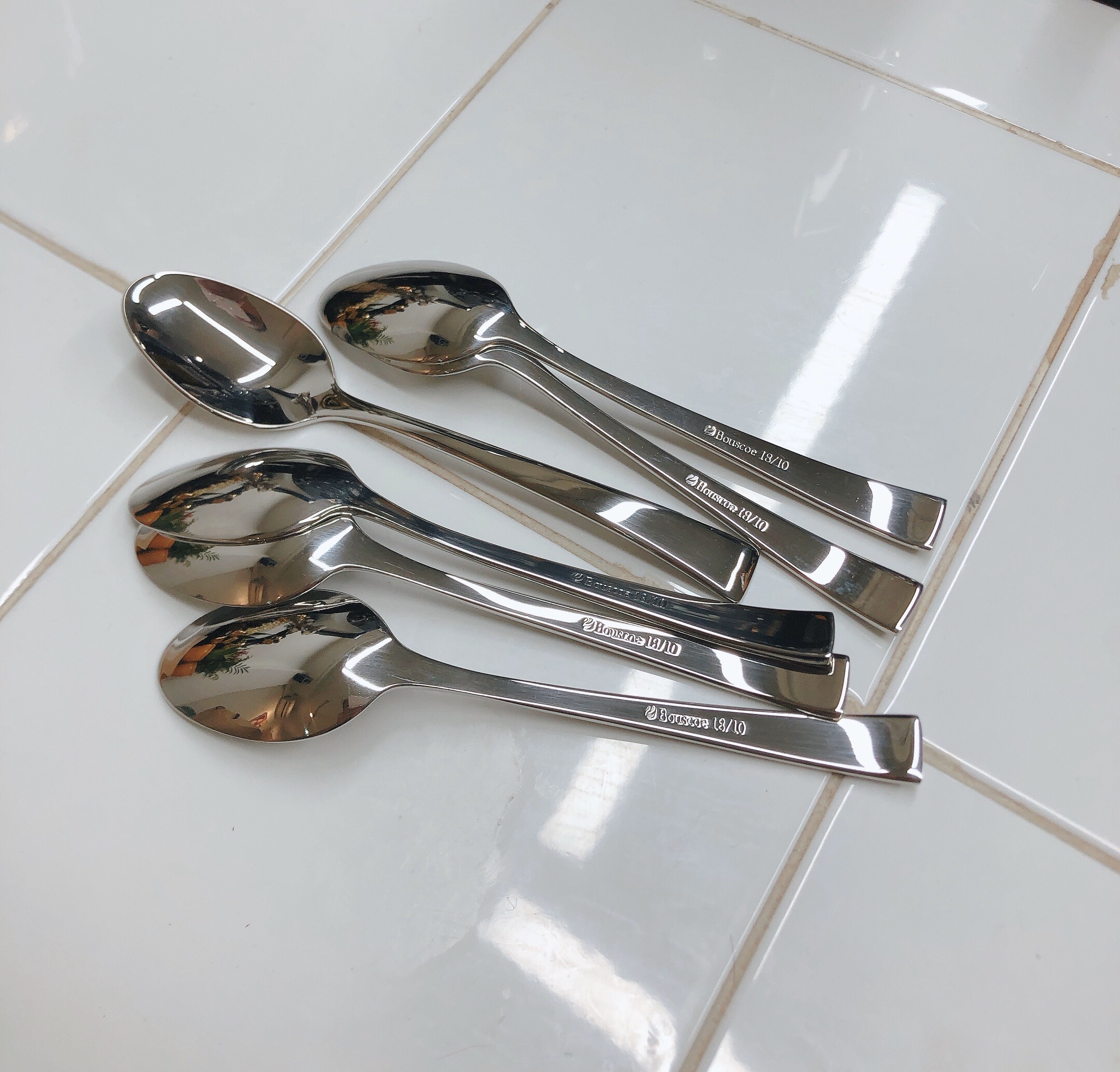 Bộ 6 Thìa Muỗng Cafe Inox 304 18/10 Cao Cấp Bouscoe -  Set Tea Spoons, Coffee Spoons