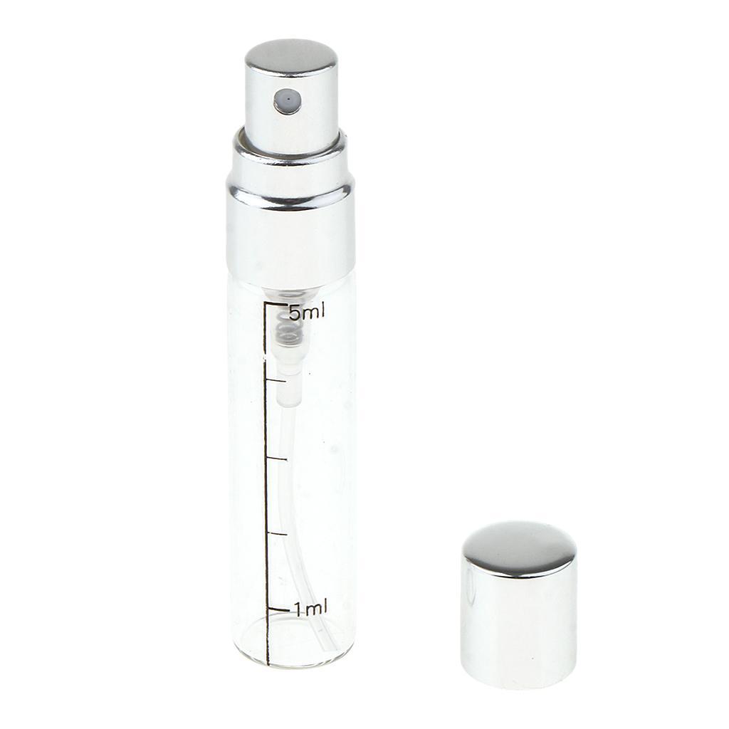 10x Empty 5mL Mini Glass Refillable Fragrance Bottles Perfume Scent Vials