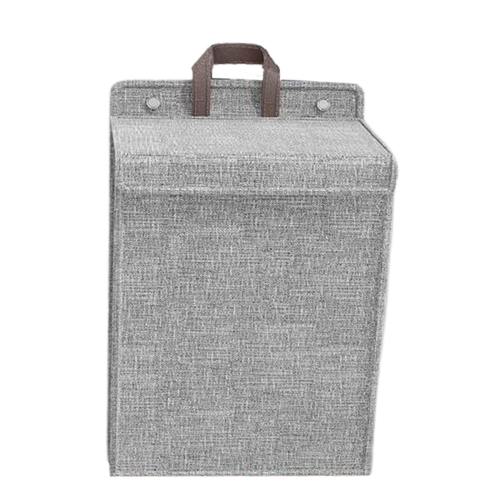 Foldable Hanging Laundry Basket Dirty Clothes Organizer Toys Storage Organizer Durable Wall Hanging Storage Basket for Bathroom Laundry Room