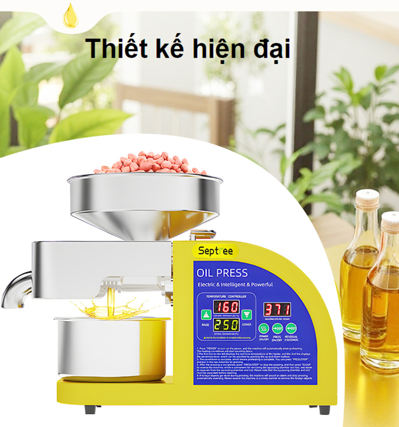 Máy ép dầu ăn thực vật dùng trong gia đình thương hiệu Mỹ cao cấp Septree X9 - Công suất 1300W - Hàng nhập khẩu