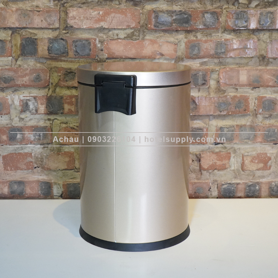 THÙNG RÁC TRÒN INOX GNF ĐẠP CHÂN, NẮP MỞ ÊM, DUNG TÍCH 5L, 8L, 12L, 30L, NHIỀU MÀU