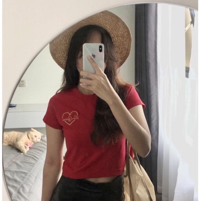 Áo croptop thêu logo Ein