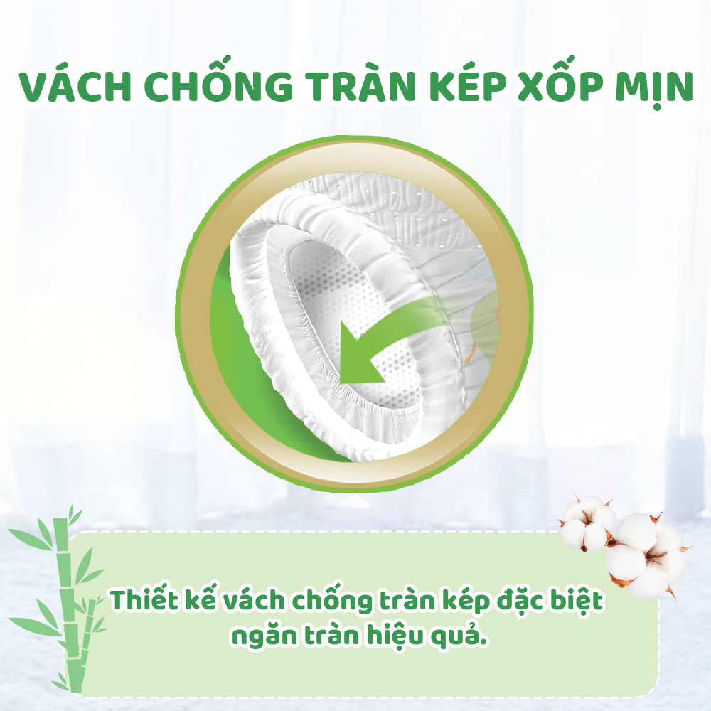Tã/bỉm quần Molfix Thiên nhiên Super Jumbo M - Gói 60 miếng