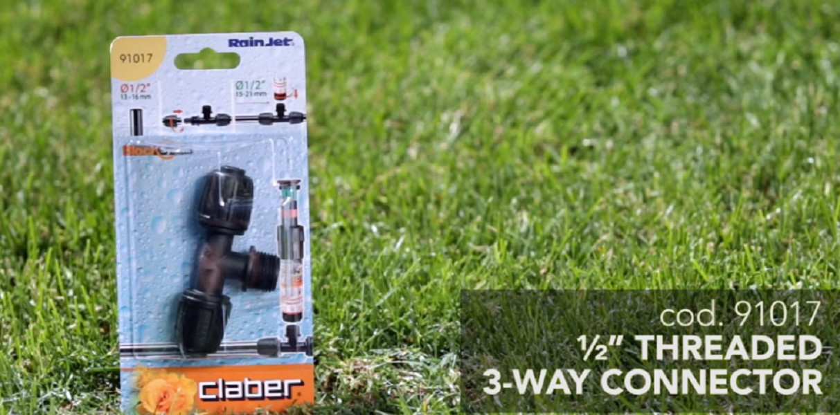 Nối ren  1/2 chuyển đổi/ 1/2 3 way threaded adaptor Claber 91017