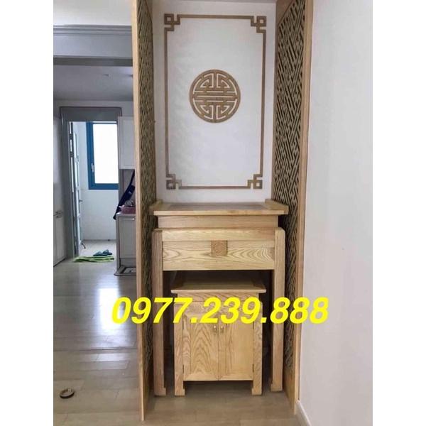 bộ bàn thờ gỗ sồi 127cm hàng đẹp