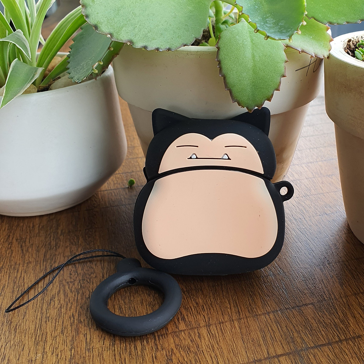 Bao Case Silicon Cho Tai Nghe Apple AirPods 3 - Hình Pokemon Snorlax Bụng Bự