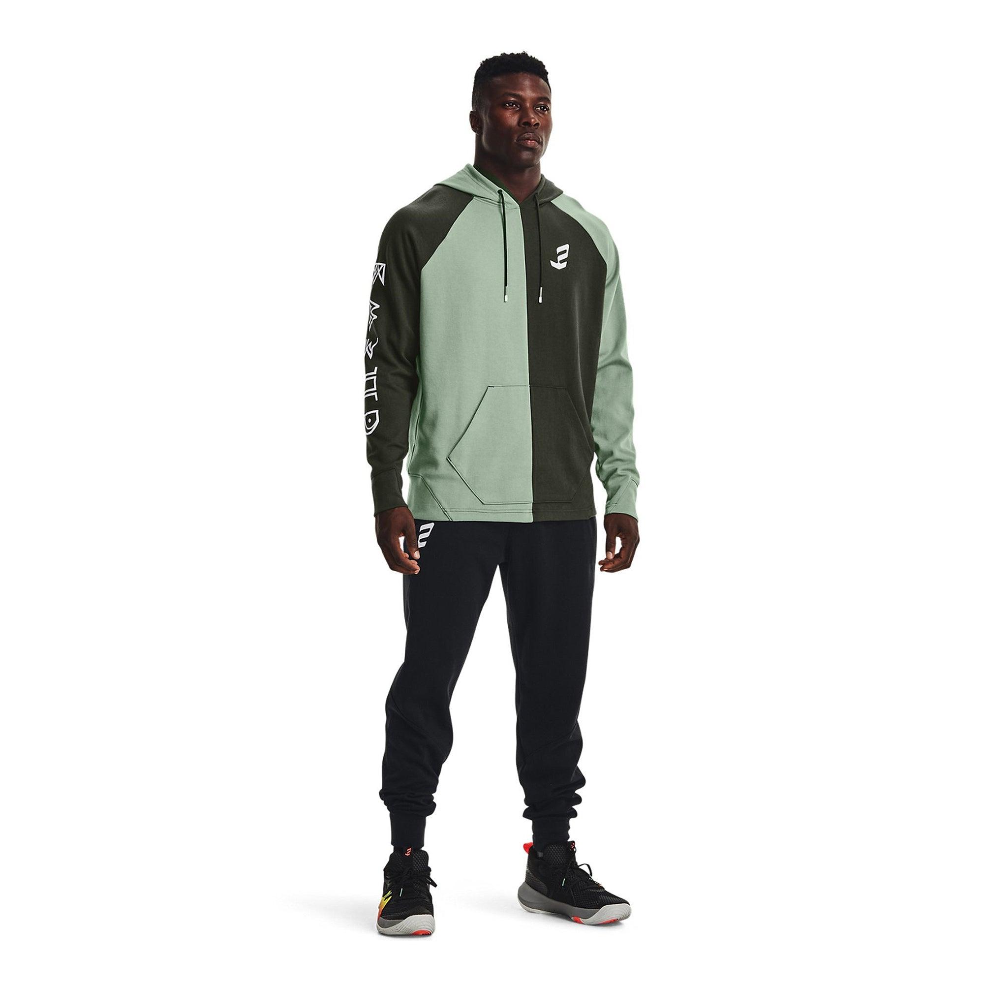 Áo khoác hoodie tay dài bóng rổ nam Under Armour Embiid - 1366531-348