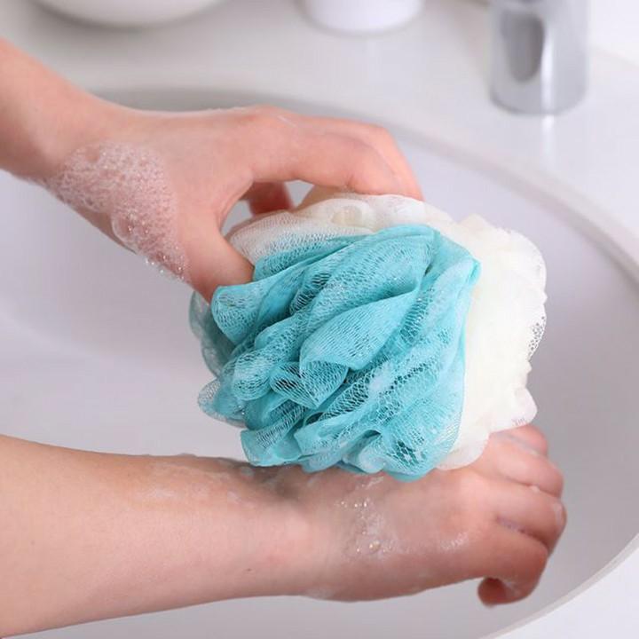 Bông tắm tròn siêu mềm tạo bọt mềm mại cho da hình tròn dễ thương