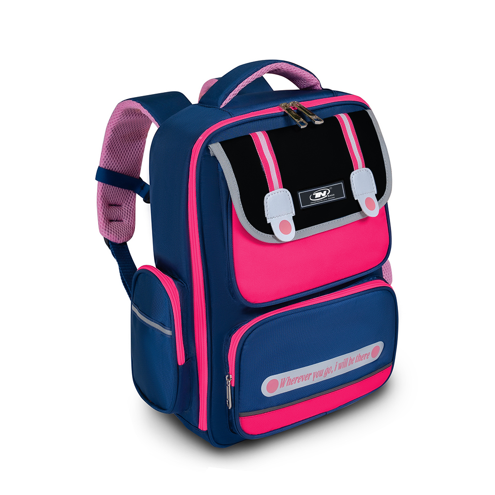 Balo học sinh nữ cao cấp TN.bags Smart Pink – Balo học sinh tiểu học chống nước, nhiều ngăn tiện lợi, màu hồng đáng yêu TN.B3112