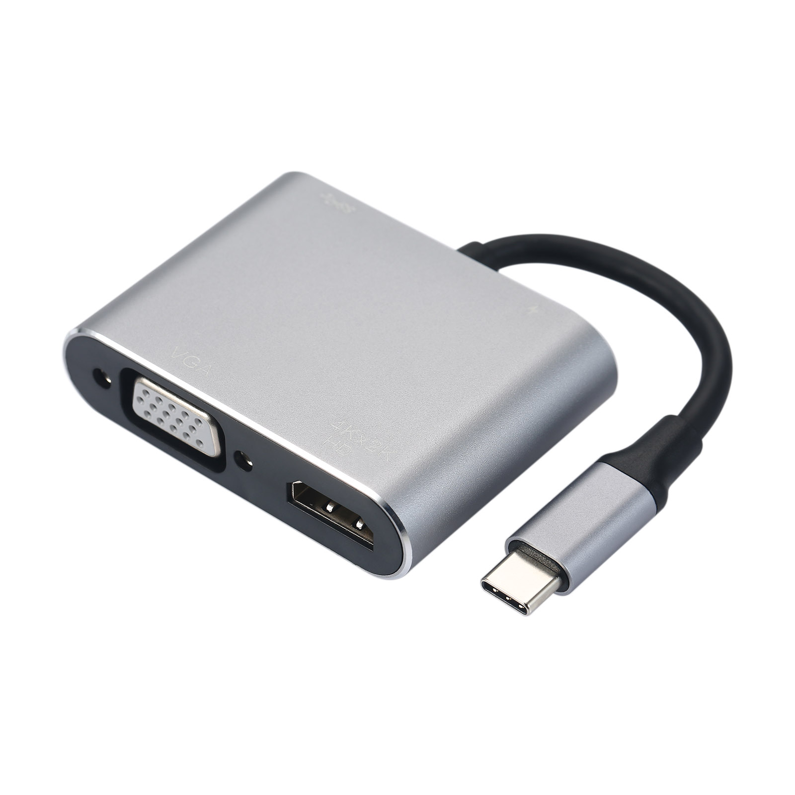 Bộ Chuyển Đổi 4 Trong 1 Hub Loại C Sang HD VGA USB Loại C Với Đầu Ra HD 4K Cổng Sạc USB 3.0 Pd