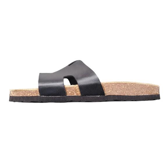 Dép đế trấu Unisex Da tổng hợp quai chữ H
