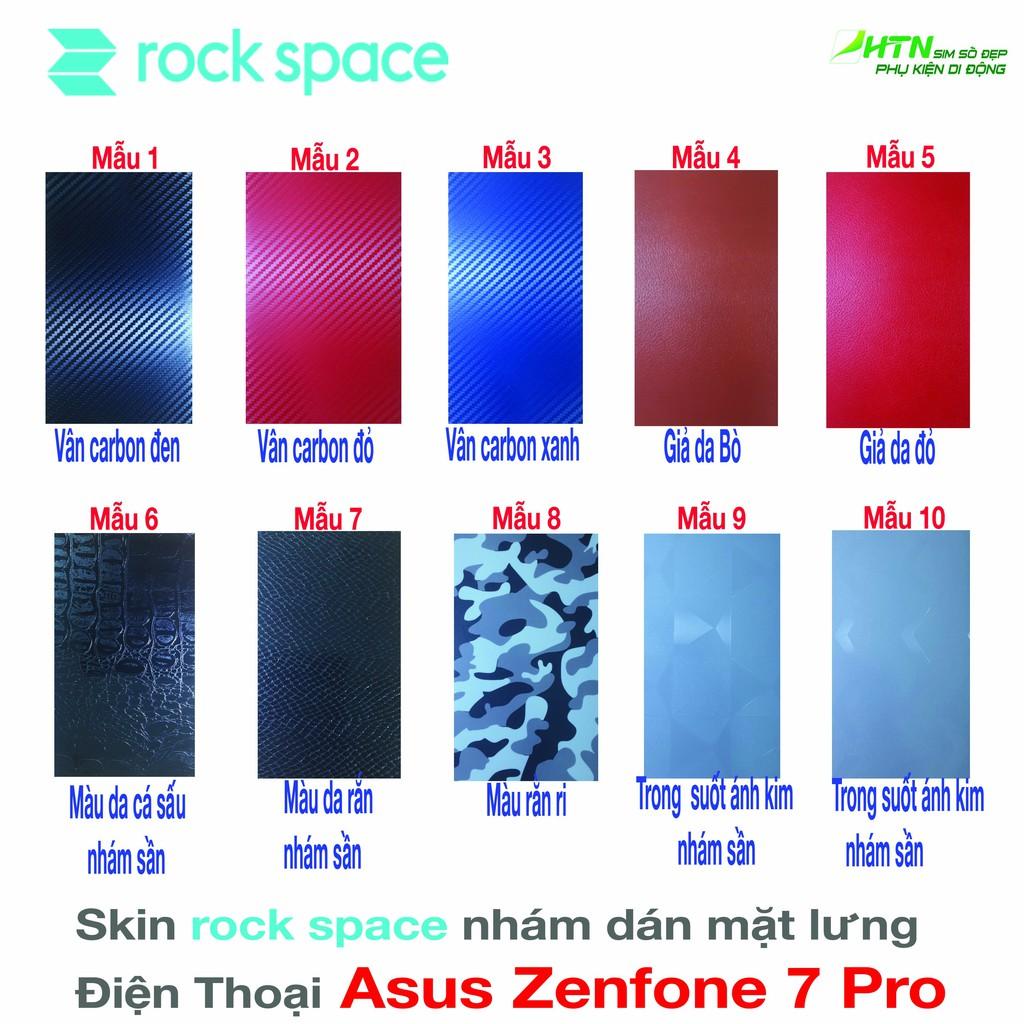 Miếng dán skin rock space cho điện thoại Asus Zenfone 7 Pro nhám, chống vân tay, chống nước, trầy xướt và không phai màu - Hàng chính hãng