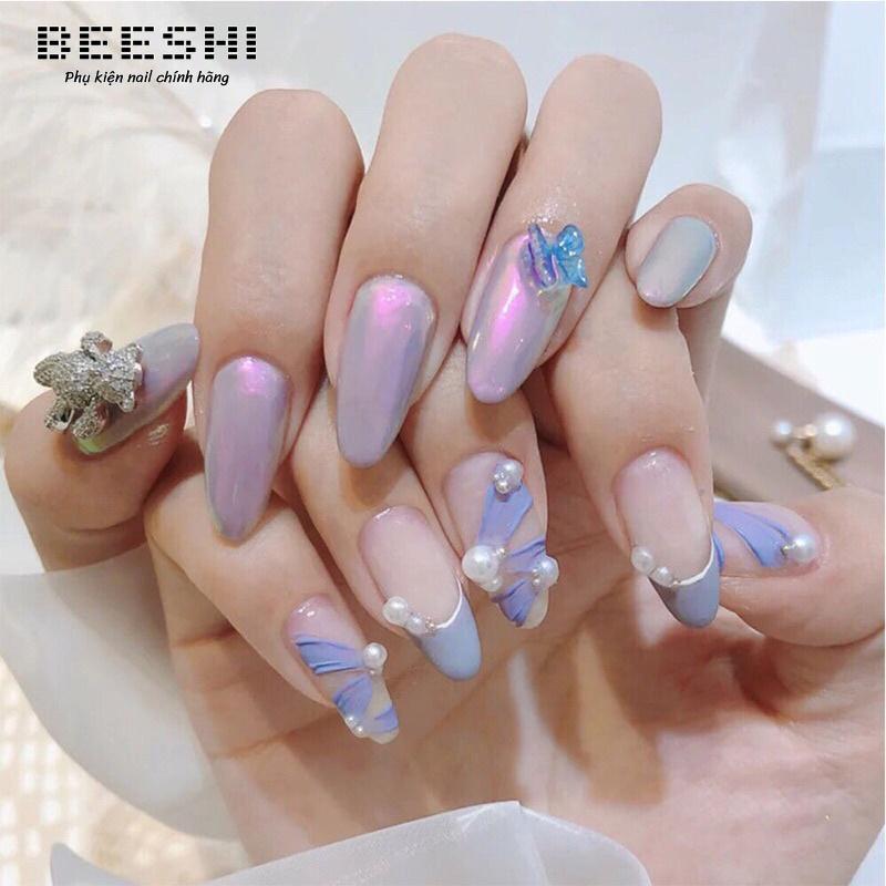 Bi ngọc trai nail mix size lẻ 1 hũ - beeshi shop nail