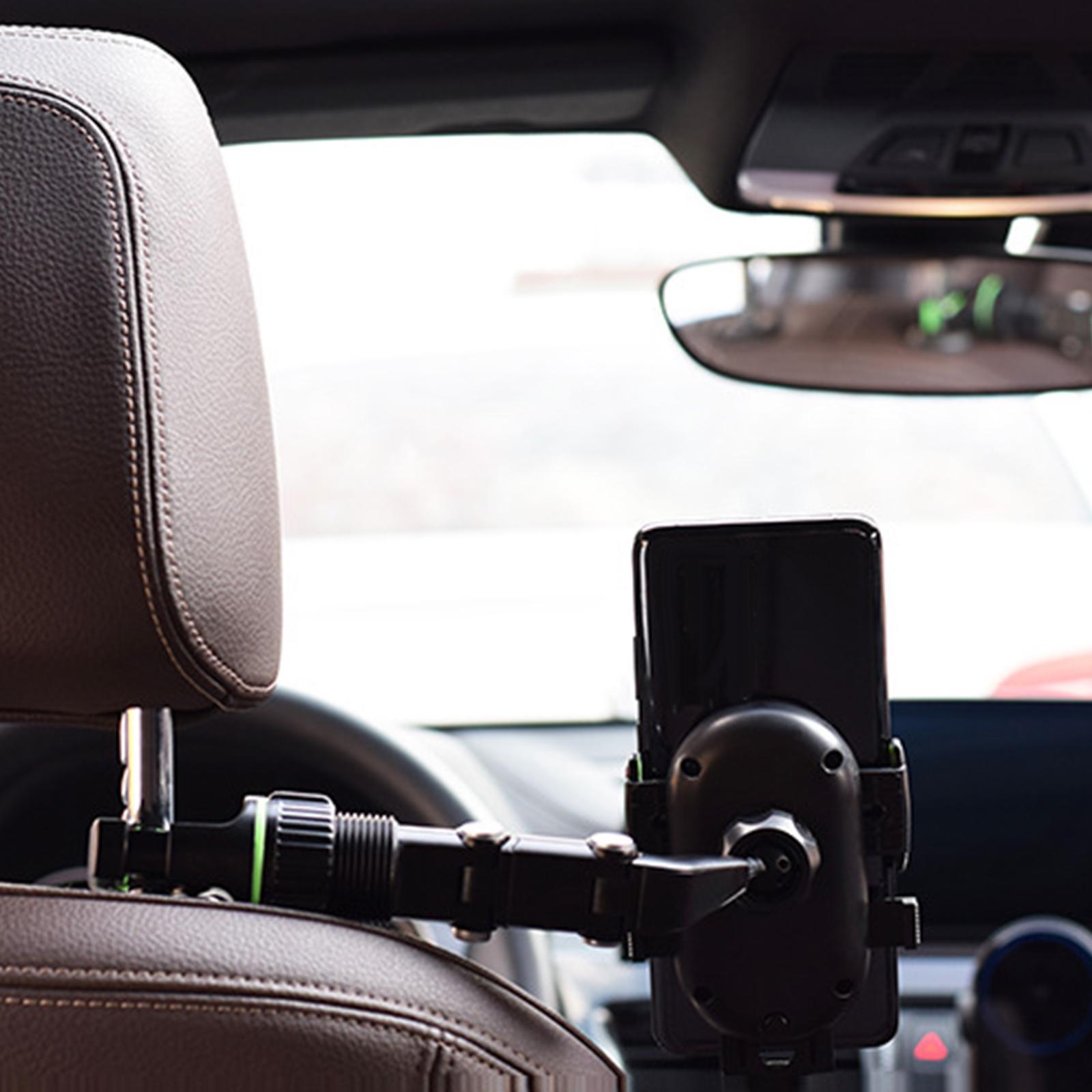 Car Rearview Mirror Phones Holder, Adjustable Phone Support Jaws Claw Multiangle Adjustment Bracket for Travel Car Pillow Long Journey