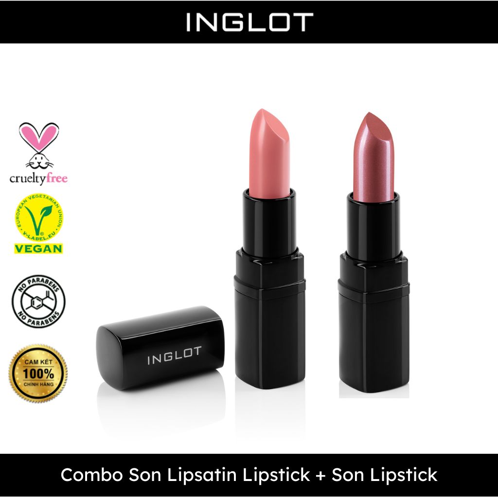 Bộ trang điểm môi Son thỏi Lipsatin Lipstick  Son thoi Lipstick INGLOT - 322 - 264