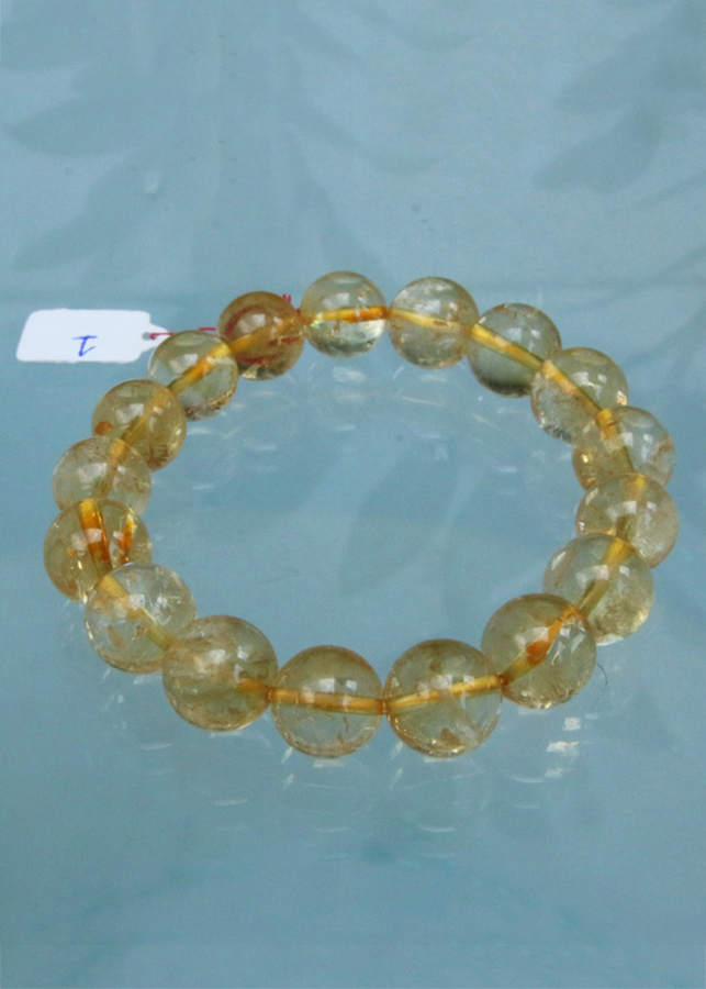 Vòng tay phong thủy thạch anh vàng tự nhiên