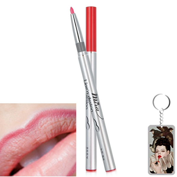 Chì kẻ viền môi Mira Auto Lipliner Hàn Quốc No. 204 tặng kèm móc khoá
