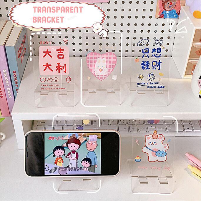 1 Giá Đỡ Điện Thoại Để Bàn Bằng Acrylic Trong Suốt