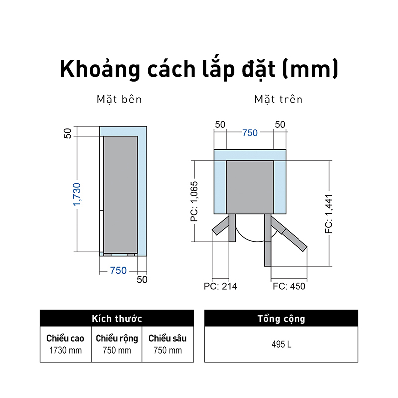 [Chỉ giao hàng miền Bắc] Tủ lạnh Panasonic Vô Hiệu Hóa Vi Khuẩn 495L NR-CW530HVK9 3 Cánh - Cấp Đông Mềm - Cấp đông Siêu Tốc - Ngăn Đá Dưới - Hàng chính hãng