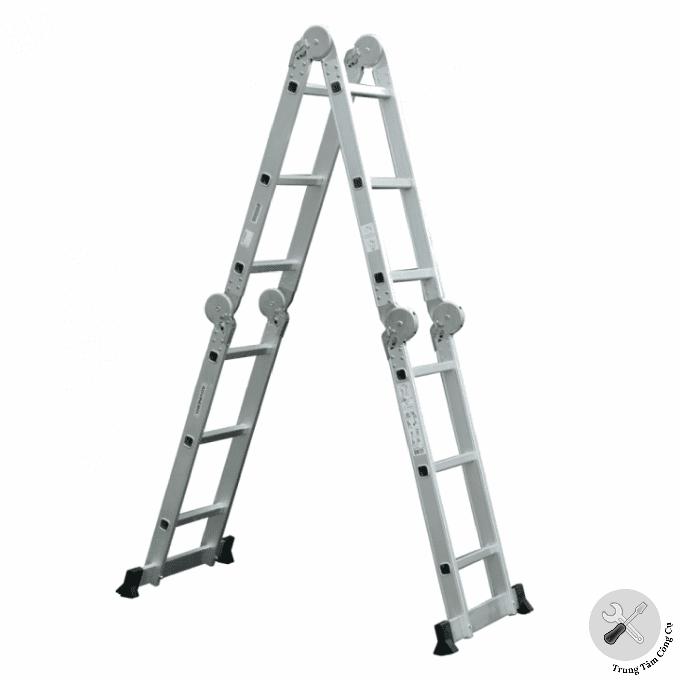 Thang chữ A Thang nhôm gấp 4 đoạn STARKEN ST403H tải trọng 150kgs , màu xanh- Hàng chính hãng
