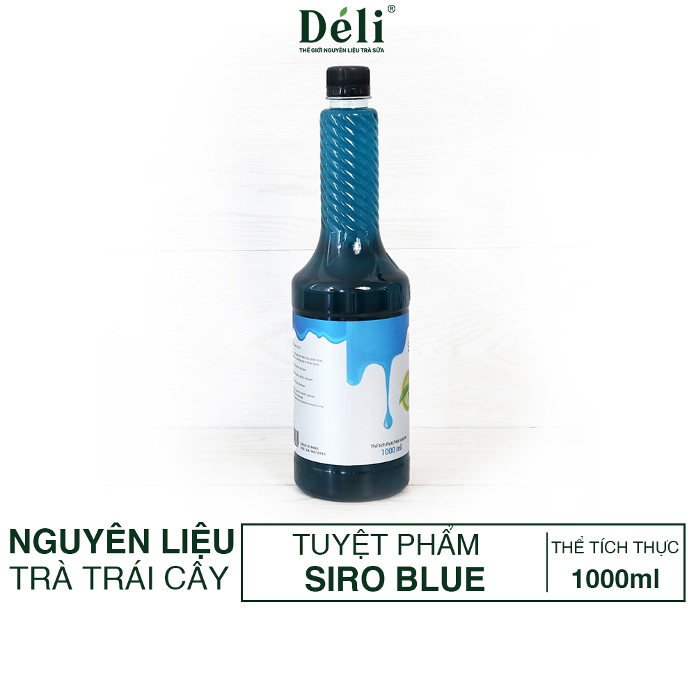 Siro blue Déli - 1 lít - đậm đặc, chuyên dùng pha chế trà trái cây, soda