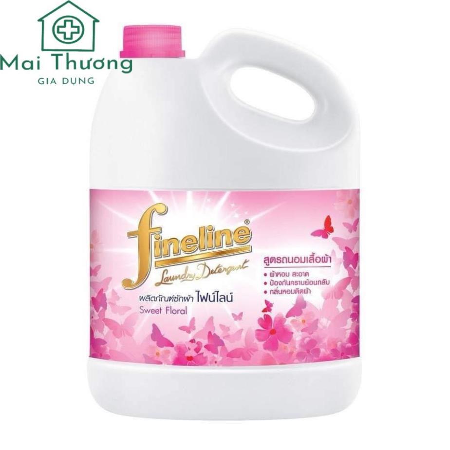Combo 4 Can Nước Giặt Quần Áo FINELINE Thái Lan Chính Hãng Vừa giặt Vừa Xả Tiết Kiệm Chi Phí