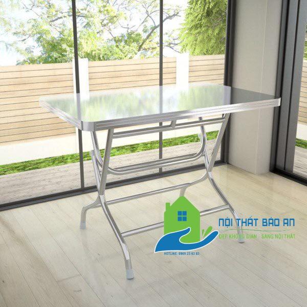 Bàn inox sus 201, vuông 70cm*120 cm - Nội Thất Bảo An