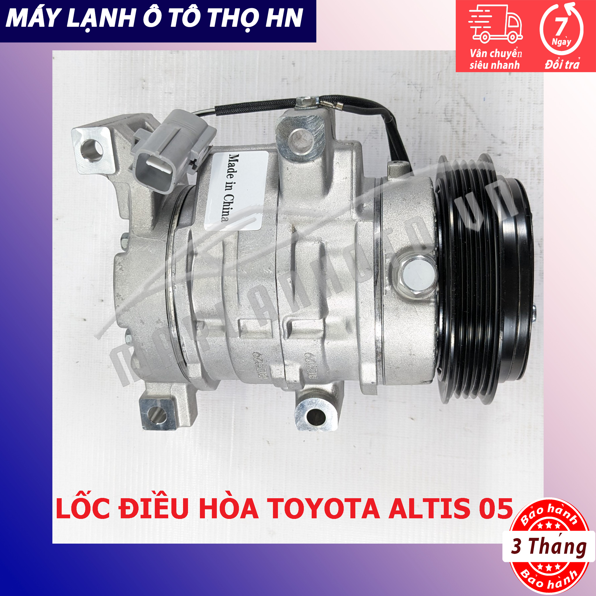 Lốc điều hòa (block,máy nén) Toyota Corolla Altis 2001 2002 2003 2004 2005 2006 2007 hàng Trung Quốc 01 02 03 04 05 06