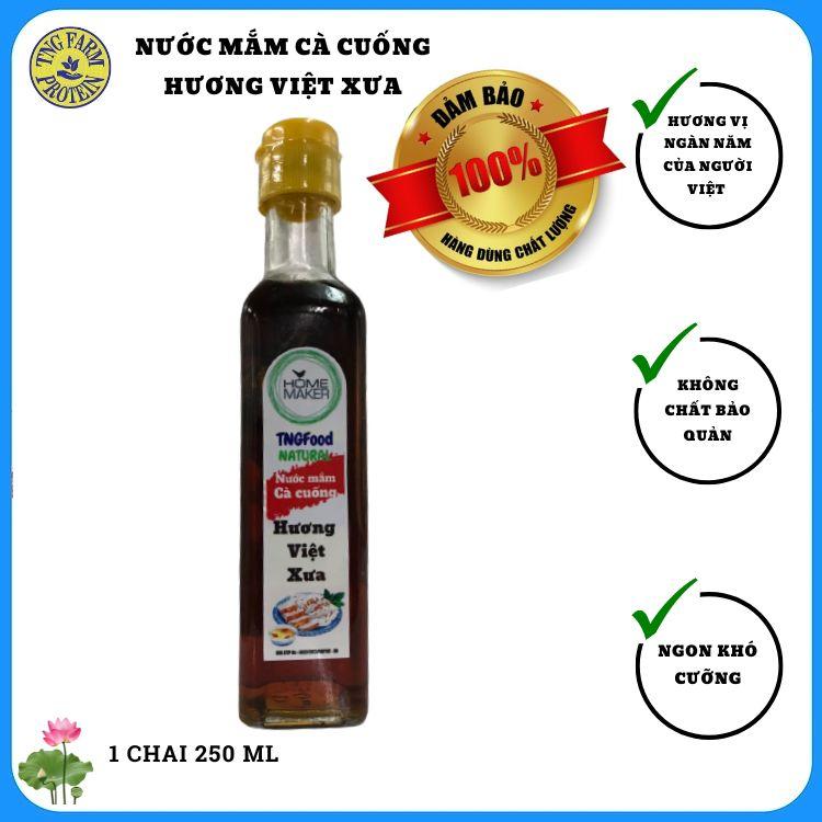 QUÀ TẶNG NƯỚC MẮM CÀ CUỐNG HƯƠNG VIỆT XƯA LOẠI THƯỢNG HẠNG THƠM NGON. CHAI 250 mL Mã SP : QTNM-250