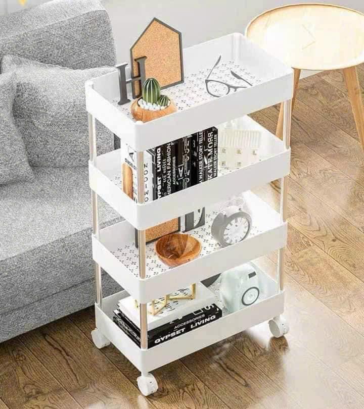 Kệ Di Động Để Đồ Đa Năng 4 Tầng Có Bánh Xe Di Chuyển Tiện Lợi