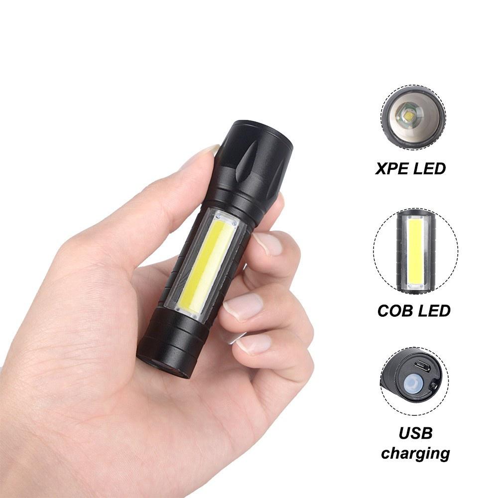Đèn Pin MINI Siêu Sáng Cao Cấp Có Zoom Tặng Kèm Hộp
