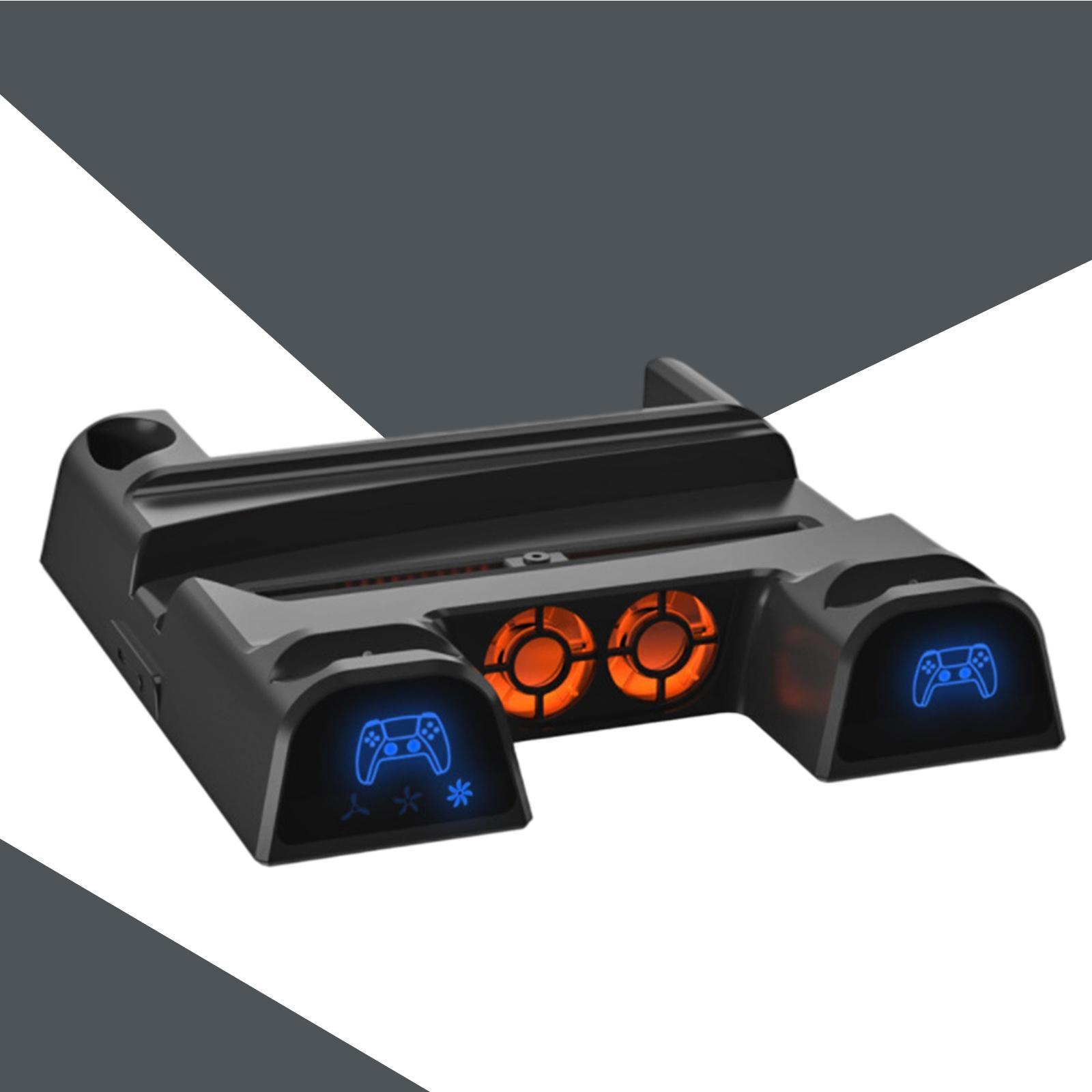 Vertical Stand+Cooling Fan+Charging Station +Game Storage for PS5