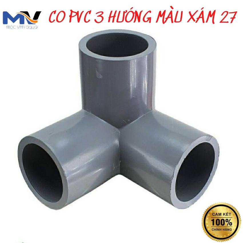 BỘ 8 CÁI CO GÓC PVC 3 HƯỚNG DÙNG LÀM LỒNG ĐẢO HẠT KALDNES SIZE 27 | CỬA HÀNG CÁ CẢNH VÀ THIẾT BỊ LỌC NƯỚC HỒ CÁ MỘC VINH